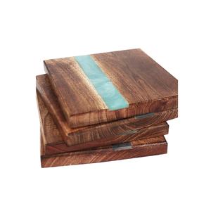 Posavasos de resina de madera de diseño sólido, posavasos para taza de té para el hogar, posavasos de resina de Madera hechos a mano al mejor precio, gran oferta - Product Image 5