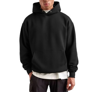 Pull à capuche en coton de qualité supérieure ton uni coupe décontractée tenue de mode Streetwear - Product Image 5