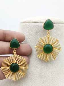 Pendientes colgantes de latón de alta calidad Sunspire, Perla de imitación, chapado en rodio, elegante diseño llamativo, moda personalizable - Product Image 5