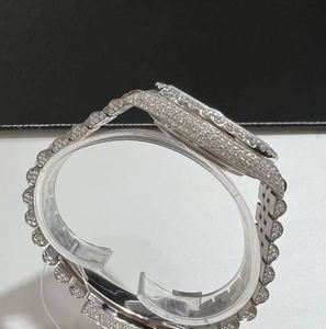 Montre de luxe en alliage antique avec mouvement à quartz VVS Moissanite, bracelet en alliage, cadran, bijoux hip-hop - Product Image 5