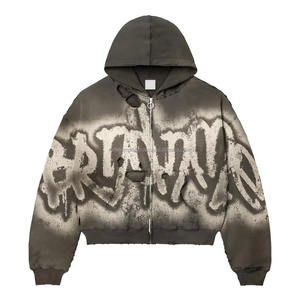 Sudadera con capucha de algodón 100% esencial de 400GSM para hombre, ajuste cuadrado personalizado, felpa francesa, comodidad, estampado Digital bordado, teñido liso, Invierno - Product Image 1