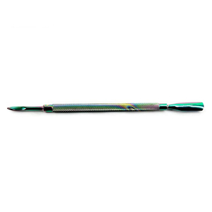 Rainbow Color Nail Cuticle Pusher Toe Nail Cuticle <b>Remover</b> Non Slip Handle V Shape Tip Cuticle Pushers - Product Image 3