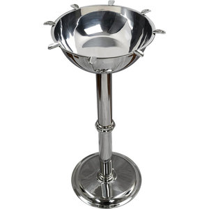 Cendrier rond de luxe unique Pilier en laiton portable et durable avec un design moderne exclusif Plateau à cigares en acier sans fumée élégant - Product Image 1