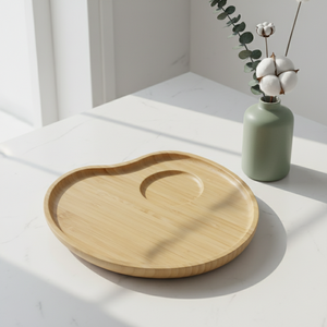 High Quality 3203017-23X20.2 Food Safe Rectangular Wooden Serving <b>Tray</b> For Modern Tea Sets - Product Image 1