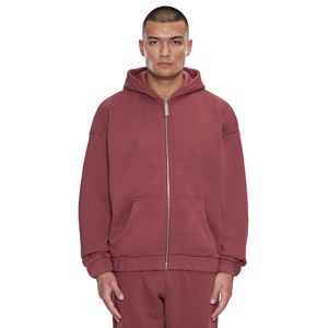 Best men basics oversized zipper hoodie durable casual design soft cotton fleece fabric full <b>zip</b> <b>hooded</b> relaxed and loose fit - Product Image 1