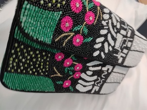 Handmade Embroidered Eco-Friendly Fashion <b>Bag</b> with Zip Closure and Single Strap - Product Image 2