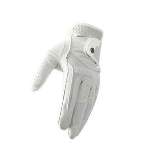 Gants de golf sportifs personnalisés de haute qualité en gros, confortables, respirants, en cuir véritable, antidérapants, blancs, pour hommes et femmes - Product Image 4