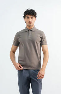 Logotipo personalizado de alta calidad de algodón mercerizado doble de color sólido liso Golf Polo en blanco fabricado por productos Huzaifa - Product Image 4