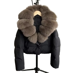 Chaqueta acolchada recortada con cuello redondo hecha en fábrica, acolchada, Anti-Uv, Primavera, lona, logotipo frontal, relleno de poliéster, informal, Unisex - Product Image 4