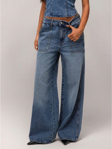 เดรสผ้ายีนส์ทรงเอไลน์ลำลองสำหรับผู้หญิงชุดสตรีทเดรสสั้นผ้าเดนิมเซ็กซี่แขนกุดระบายอากาศได้ดีฤดูร้อน - Product Image 4