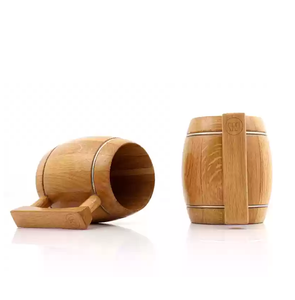 Oferta del día Oferta Diseño elegante Tamaño personalizado/Forma taza de madera excelente calidad y uso de bebidas jarra de cerveza de madera - Product Image 3