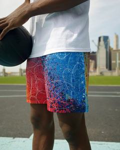 Design tendance Imprimé partout Shorts de survêtement de gymnastique en polyester en gros pour hommes Shorts de basket-ball de sport pour hommes Shorts en maille personnalisés - Product Image 5