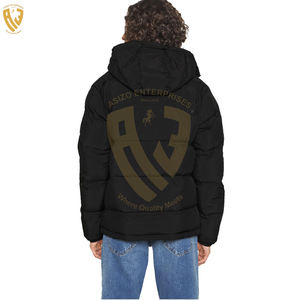 Veste d'hiver personnalisée de haute qualité pour hommes Manteau en toile imperméable de grande taille avec finition brillante Manteau d'hiver OEM - Product Image 4