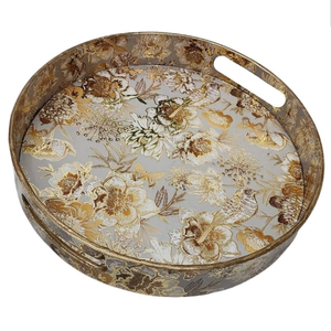 Autocollant émaillé imprimé plateau de service fête mariage et festival plateau de service en métal adapté aux assiettes à salade - Product Image 4