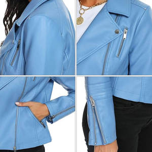 Veste en cuir de vachette de haute qualité pour femmes 100% nouveau tissu élégant en gros veste en cuir pour femmes - Product Image 6