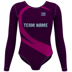 Manga menos uniformes de porristas niñas entrenamiento Ropa de baile sublimación impresión Gimnasia Rítmica leotardo mujeres - Product Image 5