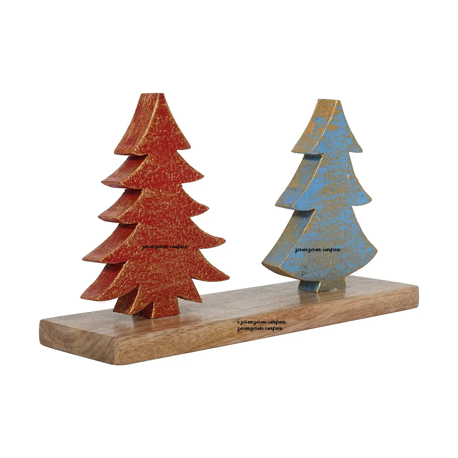 طاولة متعددة الألوان مصنوعة يدويًا أشجار عيد الميلاد لديكور المنزل والعطلات