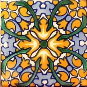 Diseño C #033 azulejo mexicano hecho a mano versátil para uso interior pisos paredes parques patios dormitorios salas de estar; obtener muchos - Product Image 1
