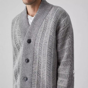 Casual Loose <b>Cardigan</b> Sweaters Men Fashion Knitted <b>Cardigan</b> Sweater with <b>Button</b> Custom ODM Design Light Weight - Product Image 2