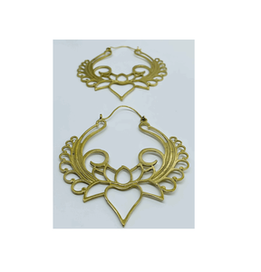 Fiançailles filles boucle d'oreille en laiton une paire bijoux indiens avec laiton nouveaux bijoux de mode personnaliser taille Top vente - Product Image 5