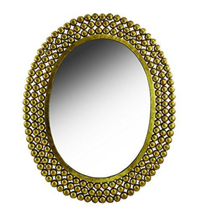 Top Seller Round Shape Metal Gold Coated Frame <b>Bathroom</b> and Living Room Area Decoration Wall <b>Mirror</b> Handicrafts - Product Image 4