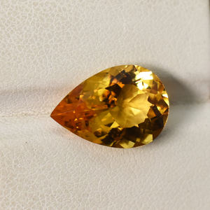 ซิทรินธรรมชาติทรงลูกแพร์มาเดรา สีบรั่นดีเหลี่ยมเพชรพลอย 16X11X6 มม. 5.32 กะรัต - Product Image 3