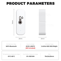Capteur de température et d'humidité Wifi Bluetooth, hygromètre thermomètre pour Alexa, Google Home