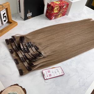 Extensiones de cabello Remy vietnamita # 6C de 24 pulgadas Premium Luxury Seamless Clip-In HD Lace Materia prima Cabello humano virgen de lujo - Product Image 4