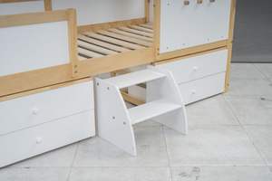 Montessori House <b>Bed</b> 90x200 cm - Wooden Floor <b>Bed</b> Frame with Roof Design for Kids Room, Safe and Fun - Product Image 3