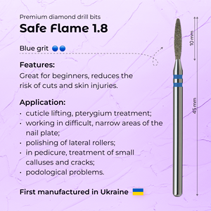 ดอกสว่านเจียรเล็บเพชรระดับมืออาชีพ ขนาด 1.8 มม. สีน้ำเงิน สำหรับดูแลหนังกำพร้า - Product Image 3