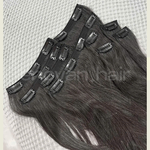 ผมต่อผมมนุษย์แบบคลิปหนีบผมแบบพรีเมี่ยมจากเวียดนามผมมนุษย์แท้ยังไม่ผ่านการแปรรูป - Product Image 2