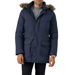 Chaquetas Parka de Manga Larga, Gruesas, Cálidas y Resistentes al Viento, Chaqueta Parka de Alta Calidad con Capucha, Color Sólido, para Hombre - Product Image 4
