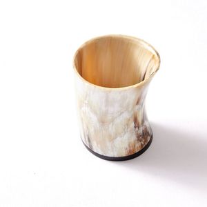 Taza de cuerno para beber vikingo de calidad superior al por mayor, tazas de cerámica natural para Bar restaurante para ocasiones navideñas - Product Image 5