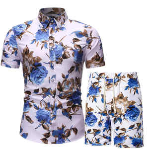 Novedades de verano, camisa de manga corta de viaje Hawaiana para hombre, Camisa estampada de talla grande y traje corto - Product Image 2
