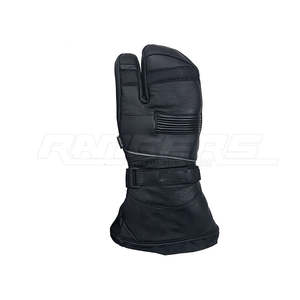 Gants de ski en cuir, design personnalisé, coupe-vent, imperméables, doublure en polaire polyester, faible MOQ, fournisseur de gants de neige, gants de ski en gros - Product Image 3
