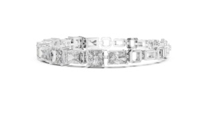 Bracelet de luxe en argent 925 plaqué rhodium avec diamant radiant certifié IGI, cultivé en laboratoire CVD, cadeau de fiançailles, de mariage ou d'anniversaire - Product Image 3