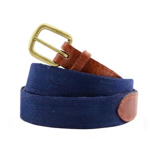 Ceintures de golf personnalisées à l'aiguille en PU ou en cuir véritable avec motifs brodés personnalisés Boucles en alliage pour vêtements de golf décontractés - Product Image 4