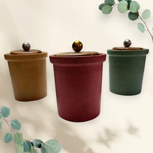 Offre Spéciale cuisine alimentaire Snack sucre boîtes conteneurs ensemble avec couvercle hermétique fantaisie pot de stockage en porcelaine émaillée en céramique - Product Image 1