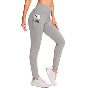 เลกกิ้งโยคะเอวสูงสำหรับผู้หญิงผ้าคอตตอนออกกำลังกายรัดรูปสะโพกผ้ายืดรัดรูป - Product Image 1