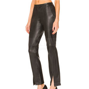 2025 recién llegado, pantalón de cuero ligero de alta calidad para mujer, transpirable, cintura media, estilo frontal plano para la moda de invierno - Product Image 4