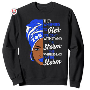 Zeta Phi Beta เสื้อกันหนาวปักลายสำหรับผู้หญิง, เสื้อกันหนาวคอกลมสไตล์กรีก - Product Image 1