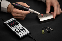 MINITOR Smerigliatrice Industriale Portatile Micro RPM-V35S - Set Controller Manipolo DC ad Alte Prestazioni per Sbavatura, Dimensioni Palmare, Prodotto in Giappone
