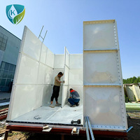 Réservoir d'eau modulaire préfabriqué en panneaux sectionnels SMC GRP, réservoir de stockage d'eau en FRP de qualité supérieure