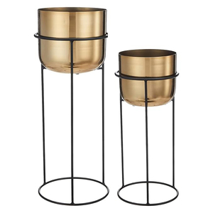 Soporte de Flores de Hierro para Decoración Interior y Exterior, Maceta de Metal con Acabado Dorado para Flores Artificiales, Decoración de Bodas, Plantas de Jardín - Product Image 5