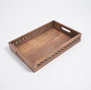 Plateau de service en bois au design personnalisé Plateau de service en bois de bambou naturel - Product Image 2