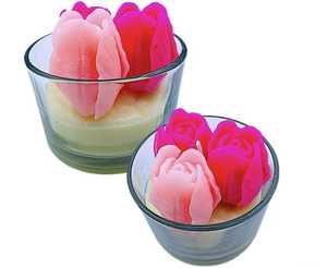 Bougie décorative parfumée de luxe en cire de soja, forme de fleur, mélange premium pour les fêtes de Diwali, Ramadan, cadeaux de bougies aromatiques luxueuses - Product Image 1