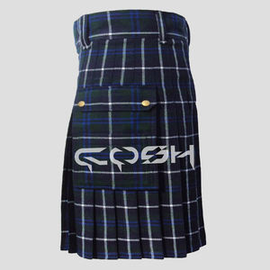 Kilt utilitaire en tartan moderne personnalisé Kilt en tartan noir décontracté pour hommes avec boutons pression, fournisseur de kilts de randonnée - Product Image 3