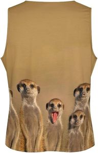 Meerkats Camiseta sin mangas para hombre, camisetas sin mangas para entrenamiento, camisetas deportivas para gimnasio, chaleco - Product Image 4