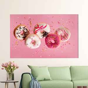 Décoration murale sur toile imprimée « Donuts délicieusement sucrés » style Art Moderne, 1P : Prêt à accrocher - Product Image 1