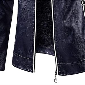 Chaqueta de moto de cuero genuino para hombre, chaqueta transpirable impermeable con cuello para hombre, última moda 2025 - Product Image 5